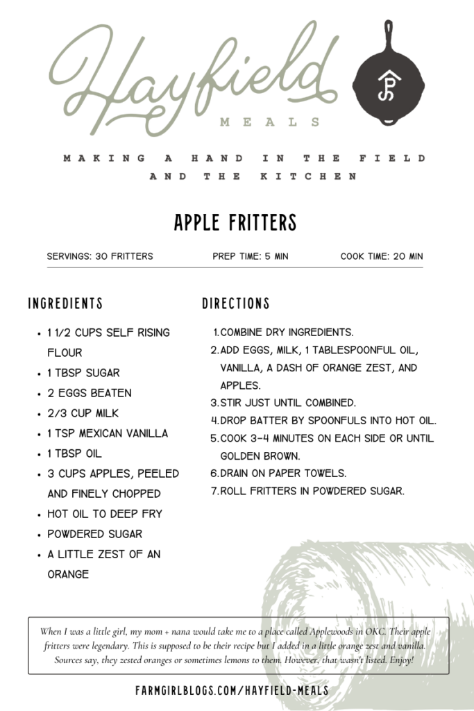Apple Fritters - Farm Girl